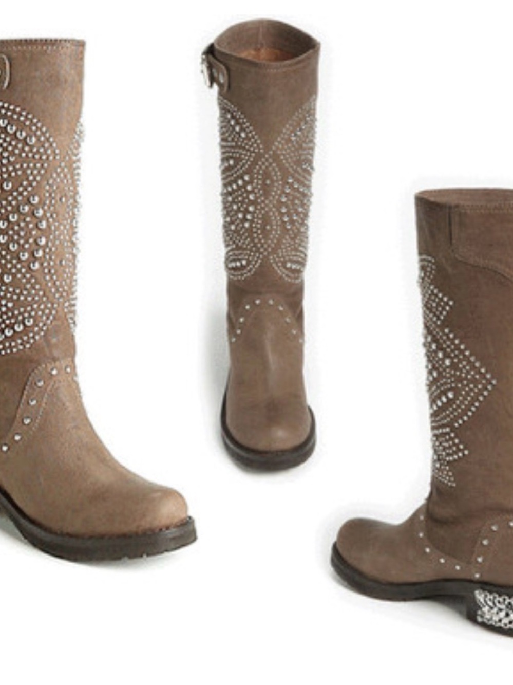 DONALD PLINER Studded MAC Boot riding Equestrian Biker Moto leather
